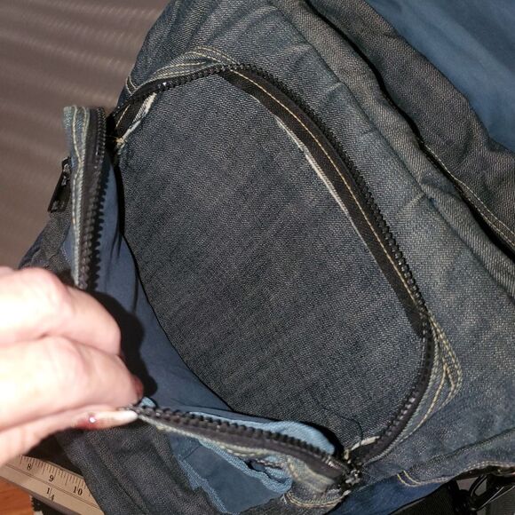 G-Star Raw Originals Blue Denim Notebook Vintage Y2K Bag Backpack - Picture 6 of 15